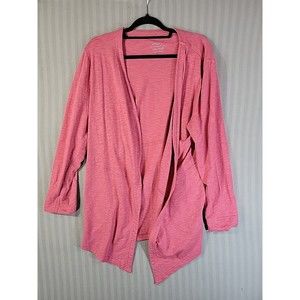 Chico's Pink Open-Front Lightweight Cardigan